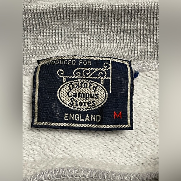 Authentic Oxford University Tartan Print Original Campus Sweatshirt Size Medium - Picture 7 of 8